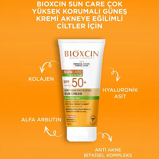 Bioxcin Suncare Acnium SPF 50+ Çok Yüksek Korumalı Güneş Kremi 150ml - 4