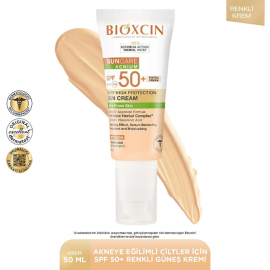 Bioxcin Suncare Acnium Tinted SPF 50+ Çok Yüksek Korumalı Renkli Güneş Kremi 50ml - 3