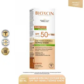 Bioxcin Suncare Acnium Tinted SPF 50+ Çok Yüksek Korumalı Renkli Güneş Kremi 50ml - 5