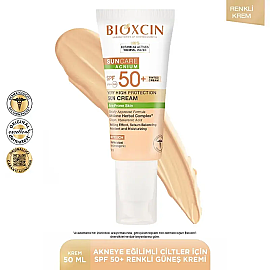 Bioxcin Suncare Acnium Tinted SPF 50+ Çok Yüksek Korumalı Renkli Güneş Kremi 50ml - 3