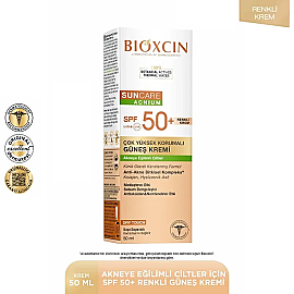 Bioxcin Suncare Acnium Tinted SPF 50+ Çok Yüksek Korumalı Renkli Güneş Kremi 50ml - 5