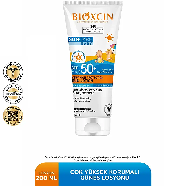 Bioxcin Suncare Baby Mineral Sun Cream SPF 50+ Bebekler İçin Mineral Güneş Koruyucu 100ml - 4