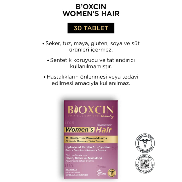 Bioxcin Womens Hair - Takviye Edici Gıda 30 Tablet - 5
