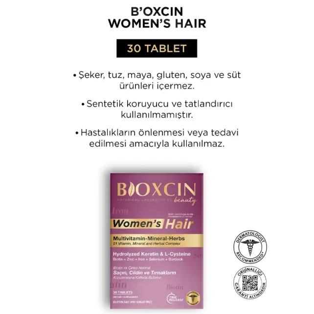 Bioxcin Womens Hair - Takviye Edici Gıda 30 Tablet - 5