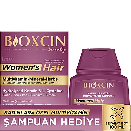 Bioxcin Womens Hair Takviye Edici Gıda 30 Tablet & Saç Bakım Şampuanı 100ml Hediye - Bioxcin
