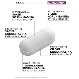 Bioxcin Womens Hair Takviye Edici Gıda 30 Tablet & Saç Bakım Şampuanı 100ml Hediye - 2