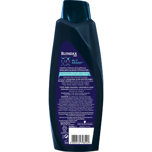 Blendax Mentol Ferahlığı - Erkek Şampuan 500ml - 2