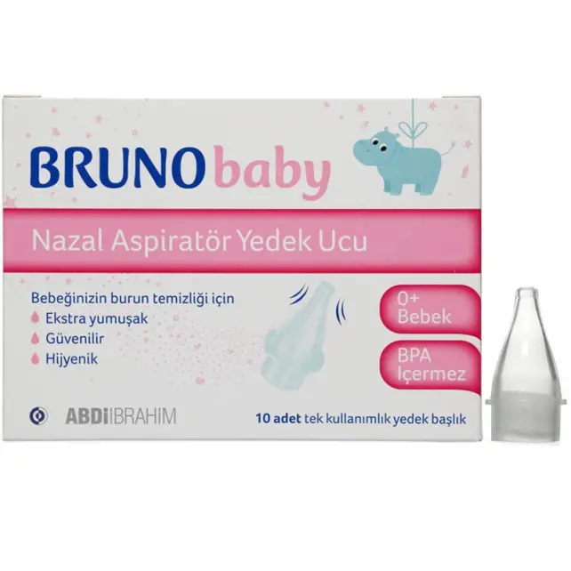 Bruno Baby Nazal Aspiratör Yedek Ucu 0+ 10 Adet - 1