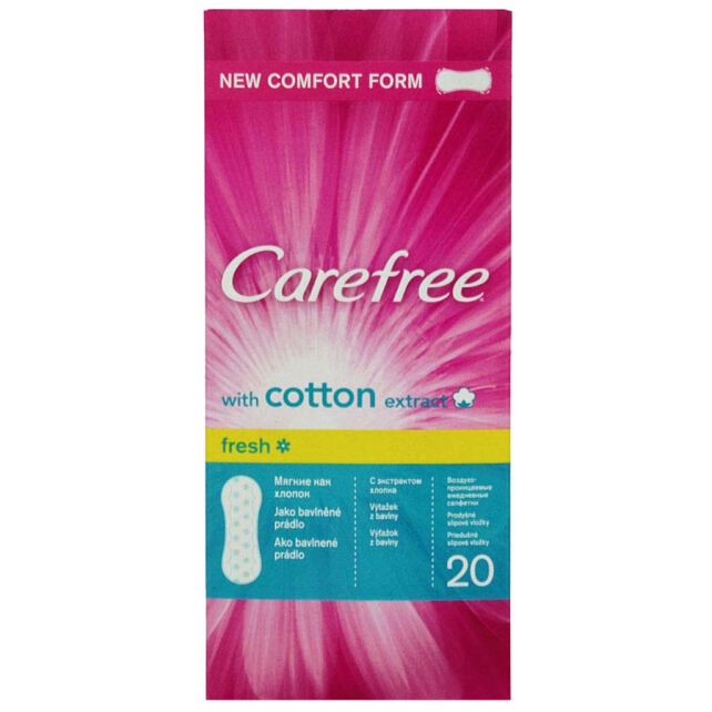 Carefree Fresh Scent Normal Cotton - Günlük Ped 20 Adet - 1