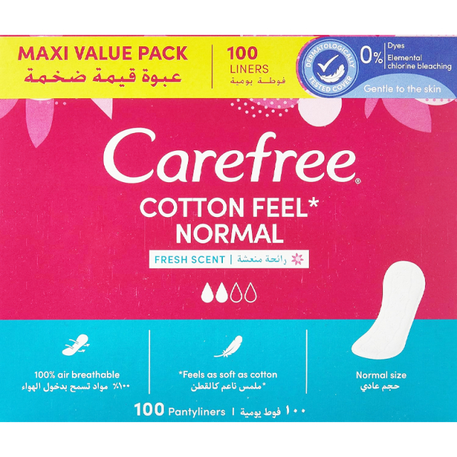 Carefree Fresh Scent Normal - Günlük Ped 100 Adet - 1