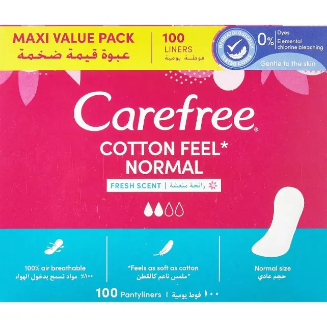 Carefree Fresh Scent Normal - Günlük Ped 100 Adet - 1