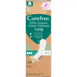 Carefree Organic Long - Organik Günlük Ped 24 Adet - Carefree
