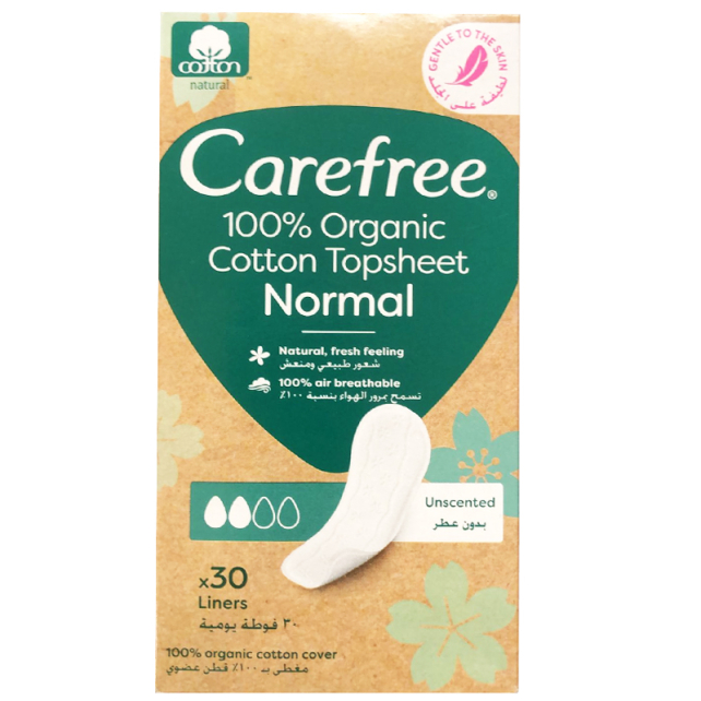 Carefree Organic Normal - Organik Günlük Ped 30 Adet - 1