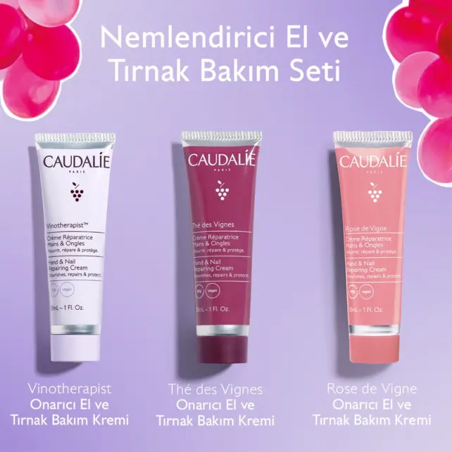 Caudalie Hand Cream Trio - El Bakım Kremi Seti - 3