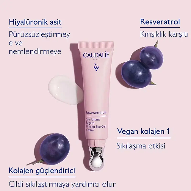 Caudalie Resveratrol Lift Firming Eye Gel - Anti-Aging Göz Çevresi Bakım Kremi 15ml - 3