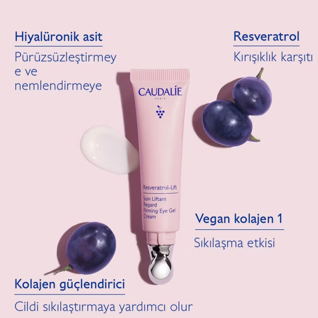 Caudalie Resveratrol Lift Firming Eye Gel - Anti Aging Göz Çevresi Bakım Kremi 15ml - 3