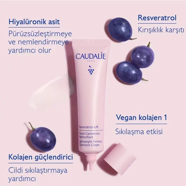 Caudalie Resveratrol Lift Fluide Cashmere Cream - Cilt Bakım Kremi 40ml - 2