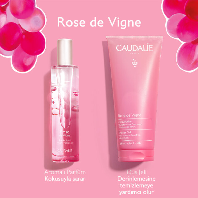 Caudalie Rose de Vignes - Parfüm ve Duş Jeli Set - 3