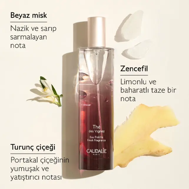 Caudalie The Des Vignes - Zencefil ve Yasemin Aromalı Kadın Parfüm Seti - 5