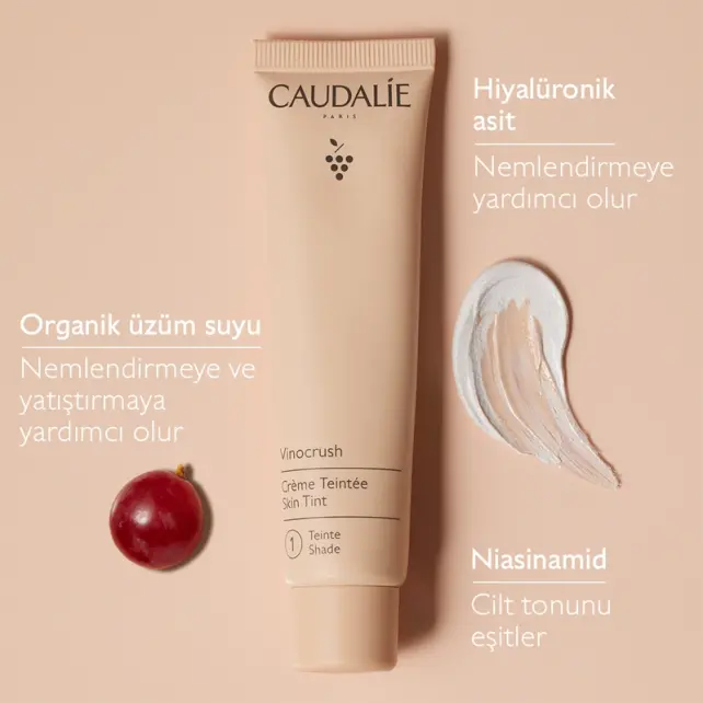 Caudalie Vinocrush Creme Teinte - Renkli Nemlendirici Skin Tint 1 30ml - 3