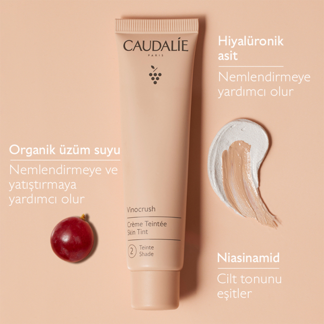 Caudalie Vinocrush Creme Teinte - Renkli Nemlendirici Skin Tint 2 30ml - 3