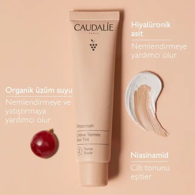 Caudalie Vinocrush Creme Teinte - Renkli Nemlendirici Skin Tint 2 30ml - 3