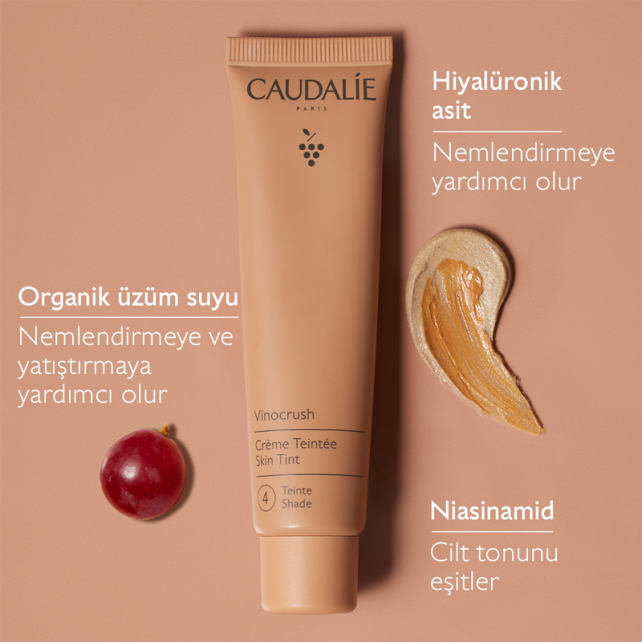 Caudalie Vinocrush Creme Teinte - Renkli Nemlendirici Skin Tint 4 30ml - 3