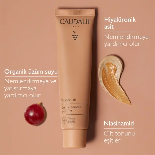 Caudalie Vinocrush Creme Teinte - Renkli Nemlendirici Skin Tint 4 30ml - 3