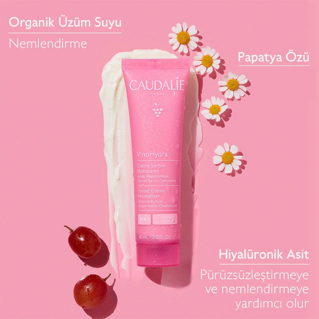 Caudalie VinoHydra Sorbet Cream Moisturizer - Nemlendirici Bakım Kremi 60ml - 2