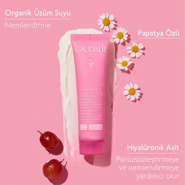 Caudalie VinoHydra Sorbet Cream Moisturizer - Nemlendirici Bakım Kremi 60ml - 2