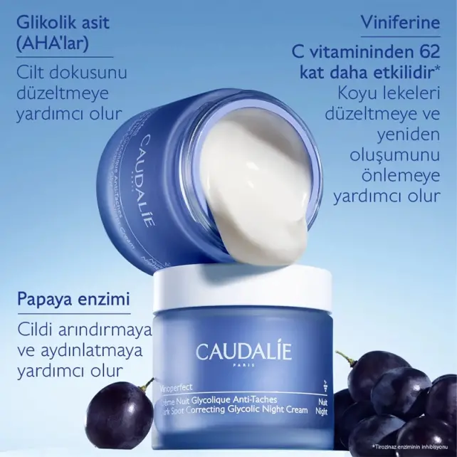 Caudalie Vinoperfect Dark Spot Correcting Glycolic Night Cream - Gece Kremi Refill 50ml - 3