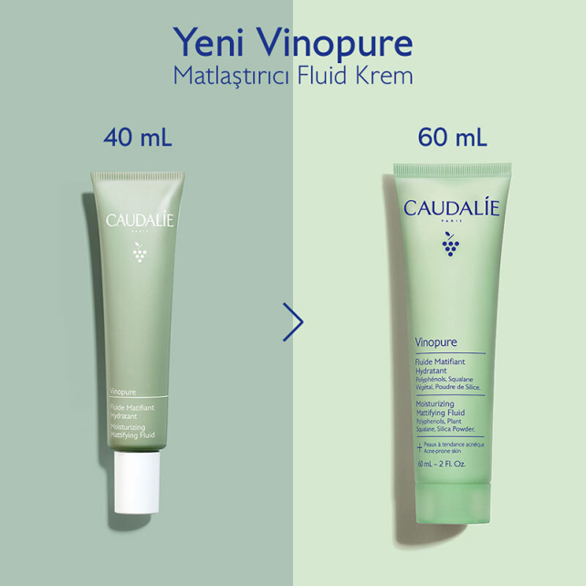 Caudalie Vinopure Moisturizing Mattifying Fluid - Matlaştırıcı Etkili Krem 60ml - 5