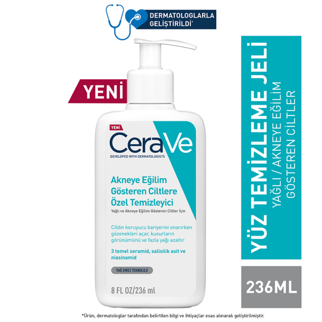 CeraVe Akneye Eğilim Gösteren Ciltler için Temizleyici 236ml - 2