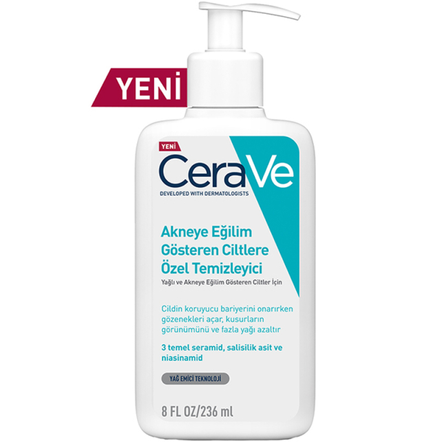 CeraVe Akneye Eğilim Gösteren Ciltler için Temizleyici 236ml - 1