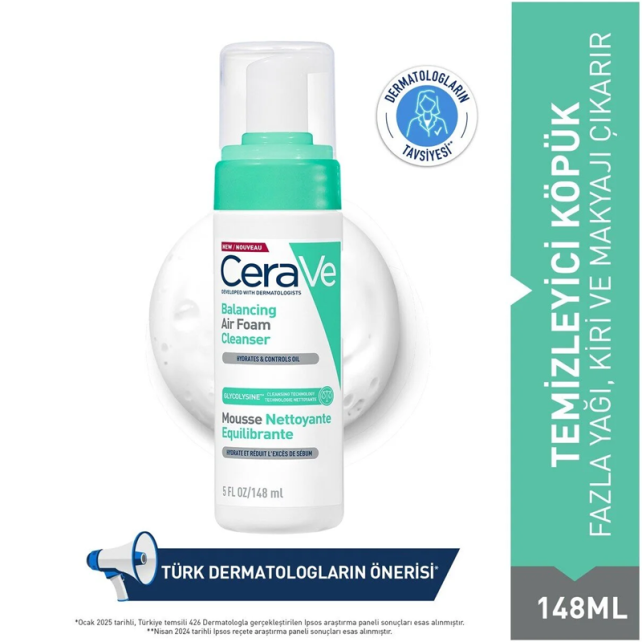 CeraVe Balancing Air Foam Cleanser - Köpük Temizleyici 148ml - 6