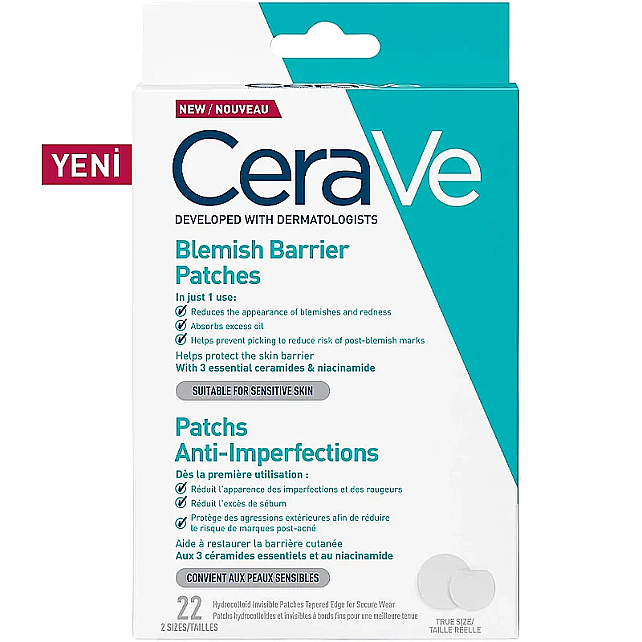 CeraVe Blemish Barrier Patches Salisilik Asit & Seramid İçerikli Sivilce Karşıtı Bantlar