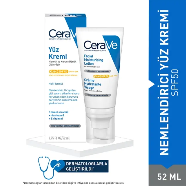CeraVe Facial Moisturising Lotion SPF 50 -Nemlendirici Bakım Losyonu 52ml - 2