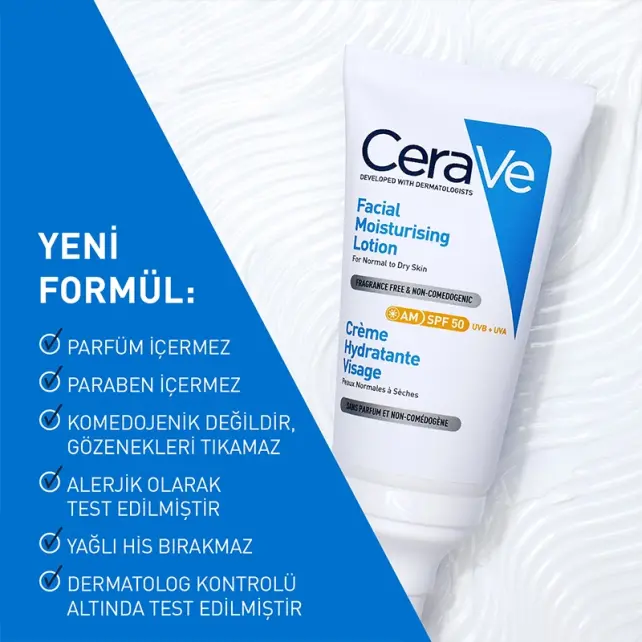 CeraVe Facial Moisturising Lotion SPF50 -Nemlendirici Bakım Losyonu 52ml - 3