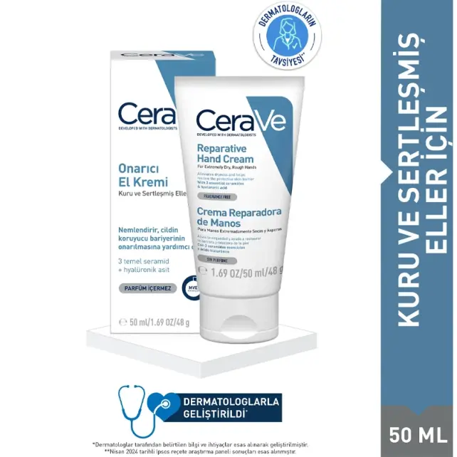 CeraVe Reparitive Hand Cream - Onarıcı El Bakım Kremi 50ml - 2