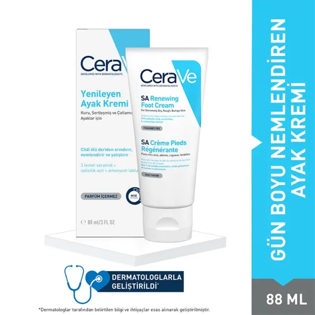 CeraVe SA Renewing Foot Cream - Yenileyici Ayak Bakım Kremi 88ml - 2
