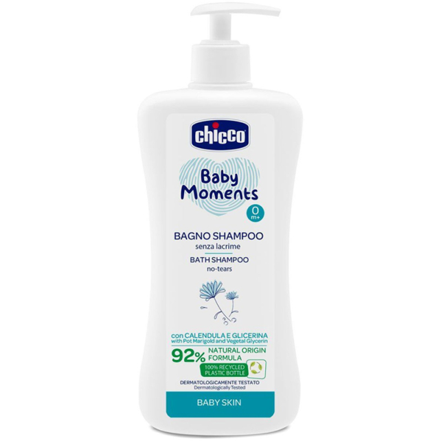 Chicco Baby Moments Bath Shampoo - Bebek Şampuanı 500ml - 1