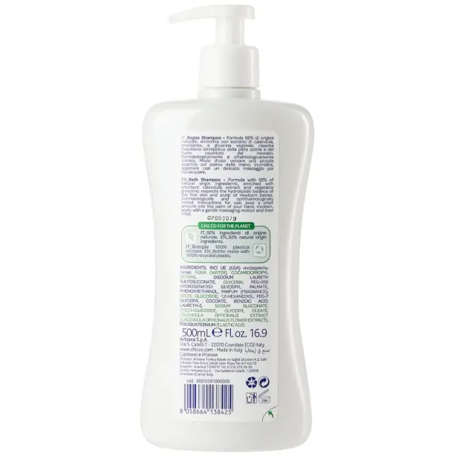 Chicco Baby Moments Bath Shampoo - Bebek Şampuanı 500ml - 3