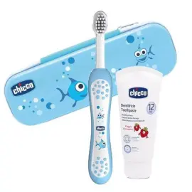 Chicco Diş Fırçası Seti - Mavi +12 - Chicco
