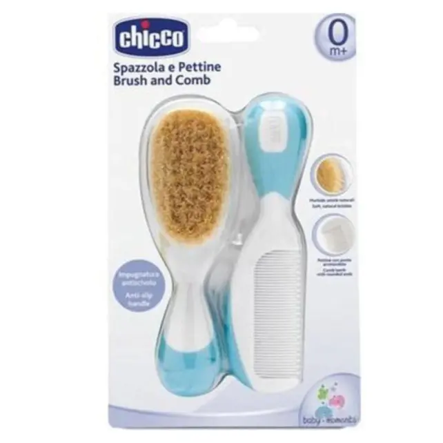 Chicco Fırça ve Tarak Seti - Mavi 0M+ - 1