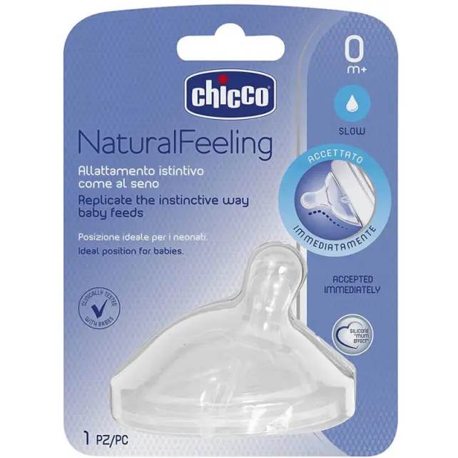Chicco Natural Feeling Normal Akış Biberon Emziği 0 Ay+ Tekli - 1