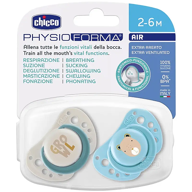 Chicco Physio Forma Comfort Silikon Emzik Erkek 2-6 Ay 2'li - 1