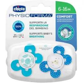 Chicco Physio Forma Comfort Silikon Emzik Erkek 6-16 Ay 2'li - 1