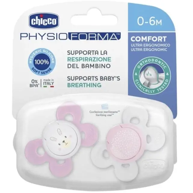 Chicco PhysioForma Comfort Silikon Emzik 0-6 Ay 2'li - 1
