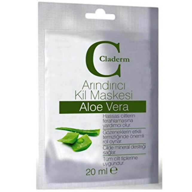 Claderm Clay Mask Aloe Vera - Arındırıcı Kil Maskesi 20ml - 1