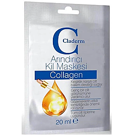 Claderm Clay Mask Collagen - Arındırıcı Kolajen Kil Maskesi 20ml - Claderm